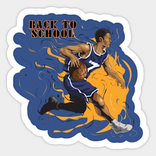 Back to school basketball Sticker